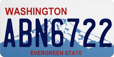 WA license plate ABN6722