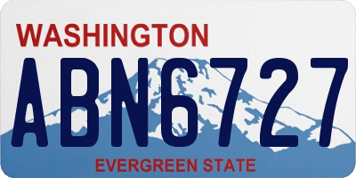 WA license plate ABN6727