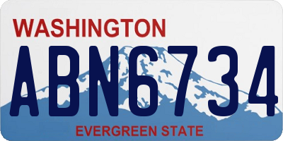 WA license plate ABN6734