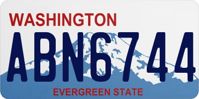 WA license plate ABN6744