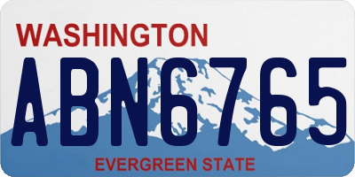 WA license plate ABN6765