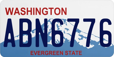 WA license plate ABN6776