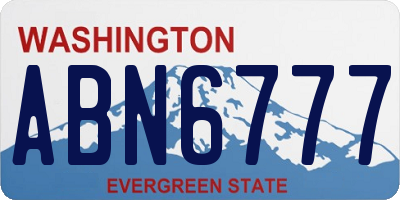 WA license plate ABN6777