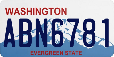 WA license plate ABN6781