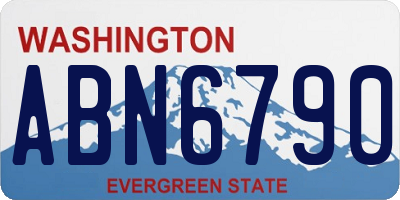 WA license plate ABN6790