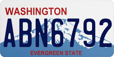 WA license plate ABN6792