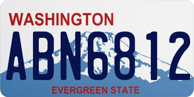 WA license plate ABN6812