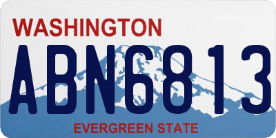 WA license plate ABN6813