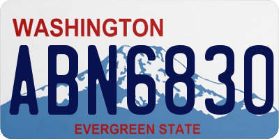 WA license plate ABN6830