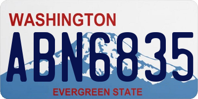 WA license plate ABN6835