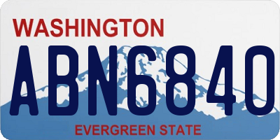 WA license plate ABN6840