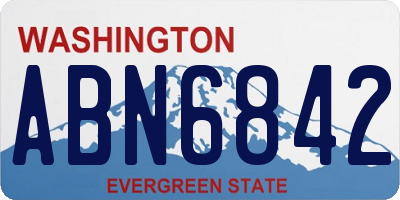 WA license plate ABN6842