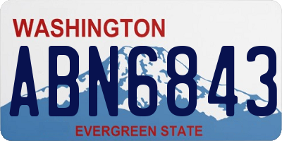 WA license plate ABN6843