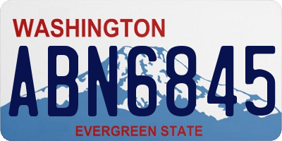 WA license plate ABN6845