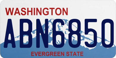 WA license plate ABN6850