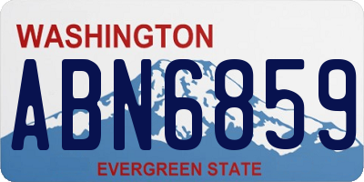 WA license plate ABN6859