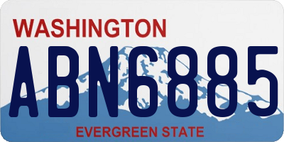 WA license plate ABN6885