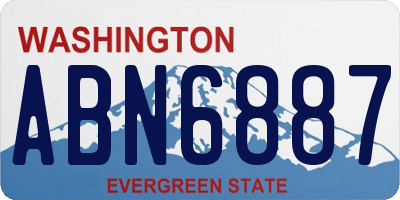 WA license plate ABN6887