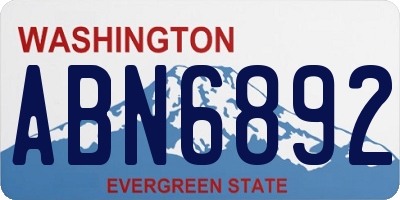 WA license plate ABN6892