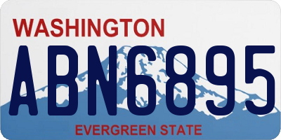 WA license plate ABN6895