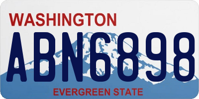 WA license plate ABN6898