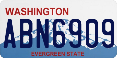 WA license plate ABN6909