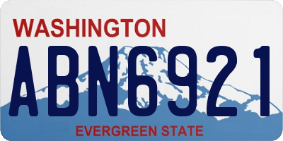 WA license plate ABN6921