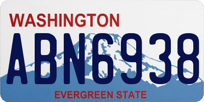 WA license plate ABN6938