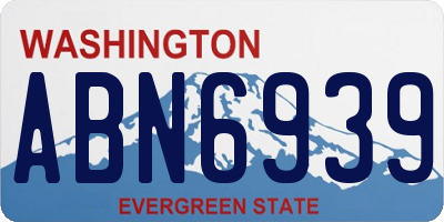 WA license plate ABN6939