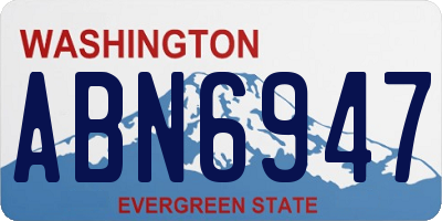 WA license plate ABN6947