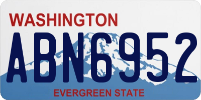 WA license plate ABN6952
