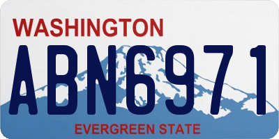 WA license plate ABN6971