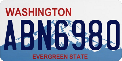 WA license plate ABN6980