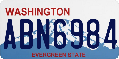 WA license plate ABN6984