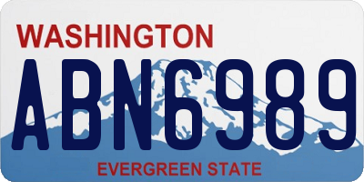 WA license plate ABN6989
