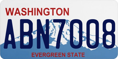 WA license plate ABN7008