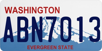 WA license plate ABN7013