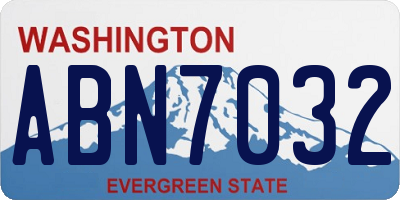 WA license plate ABN7032