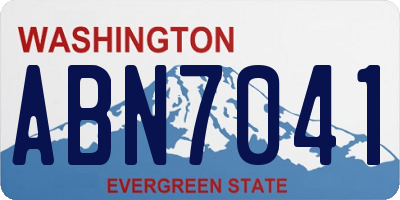 WA license plate ABN7041