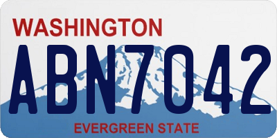 WA license plate ABN7042
