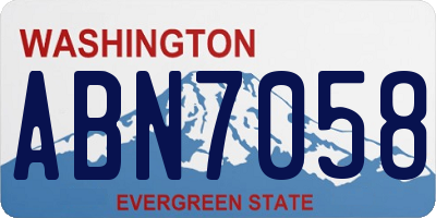WA license plate ABN7058
