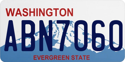 WA license plate ABN7060