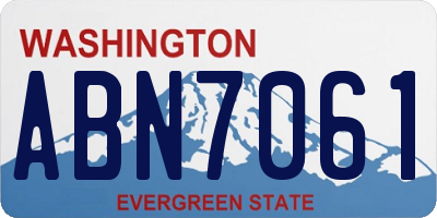 WA license plate ABN7061