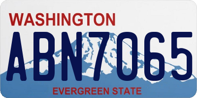 WA license plate ABN7065