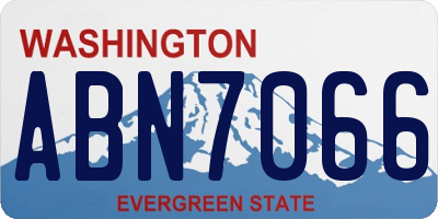 WA license plate ABN7066