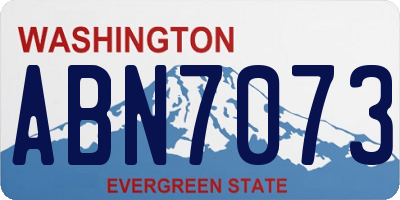 WA license plate ABN7073