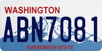 WA license plate ABN7081