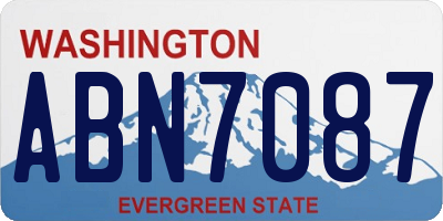 WA license plate ABN7087