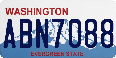 WA license plate ABN7088