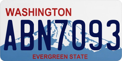 WA license plate ABN7093